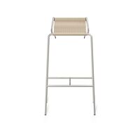 Noel Bar Stool Stainless steel/Linen H77 cm