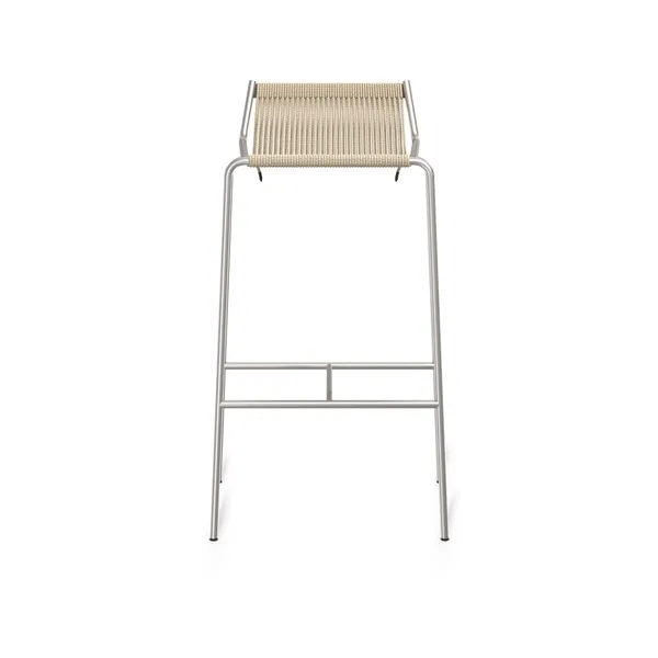 Noel Bar Stool Stainless steel/Linen H77 cm