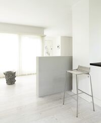 Noel Bar Stool Stainless steel/Linen H77 cm