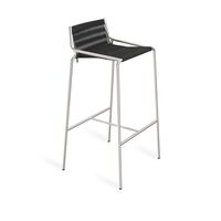 Noel Bar Stool Stainless steel/Black Linen H77 cm