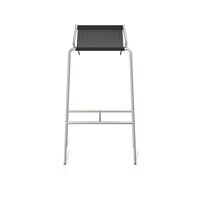 Noel Bar Stool Stainless steel/Black Linen H77 cm