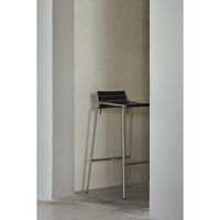Noel Bar Stool Stainless steel/Black Linen H77 cm