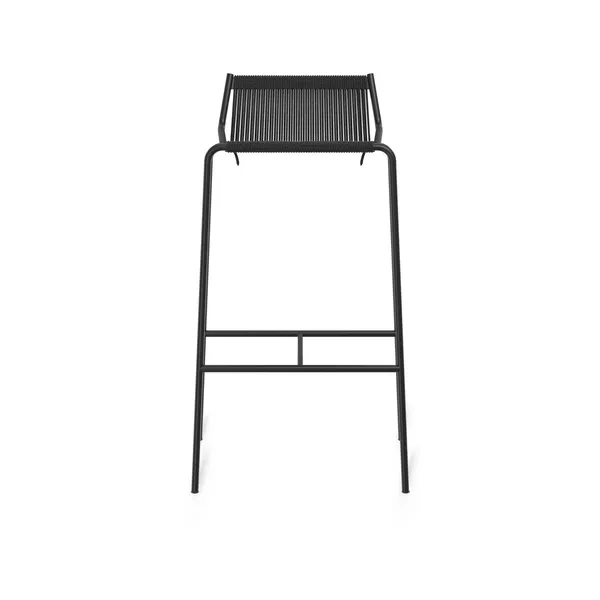 Noel Bar Stool Black/ Black Linen H77 cm
