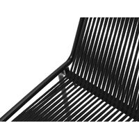 Noel Bar Stool Black/ Black Linen H77 cm