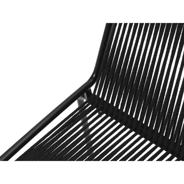 Noel Bar Stool Black/ Black Linen H77 cm