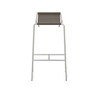 Noel Bar Stool Stainless Steel/ Dark Gray Wool H77 cm