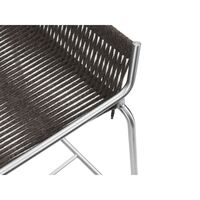 Noel Bar Stool Stainless Steel/ Dark Gray Wool H77 cm