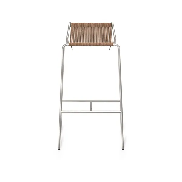 Noel Barstol H77 Stål/Brun Uld