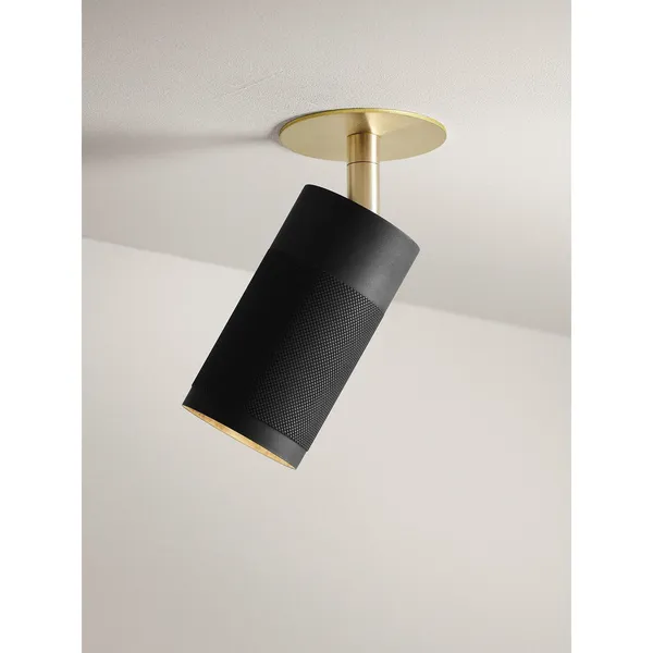 Patrone Recessed Ceiling Light Black Burnished Brass/ Brass Clip-Fit