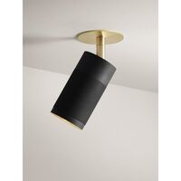 Patrone Recessed Ceiling Light Black Burnished Brass/ Brass Clip-Fit