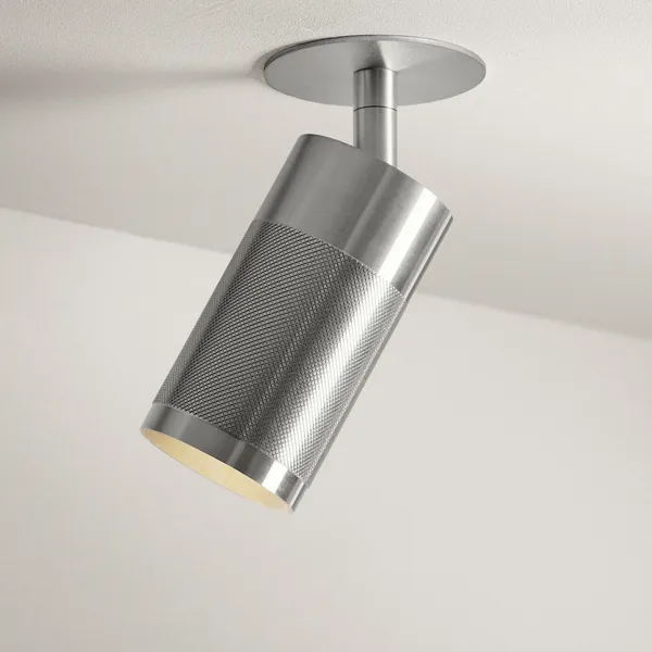 Cartridge Recessed Ceiling Light Nickel Plated Brass Clip-Fit