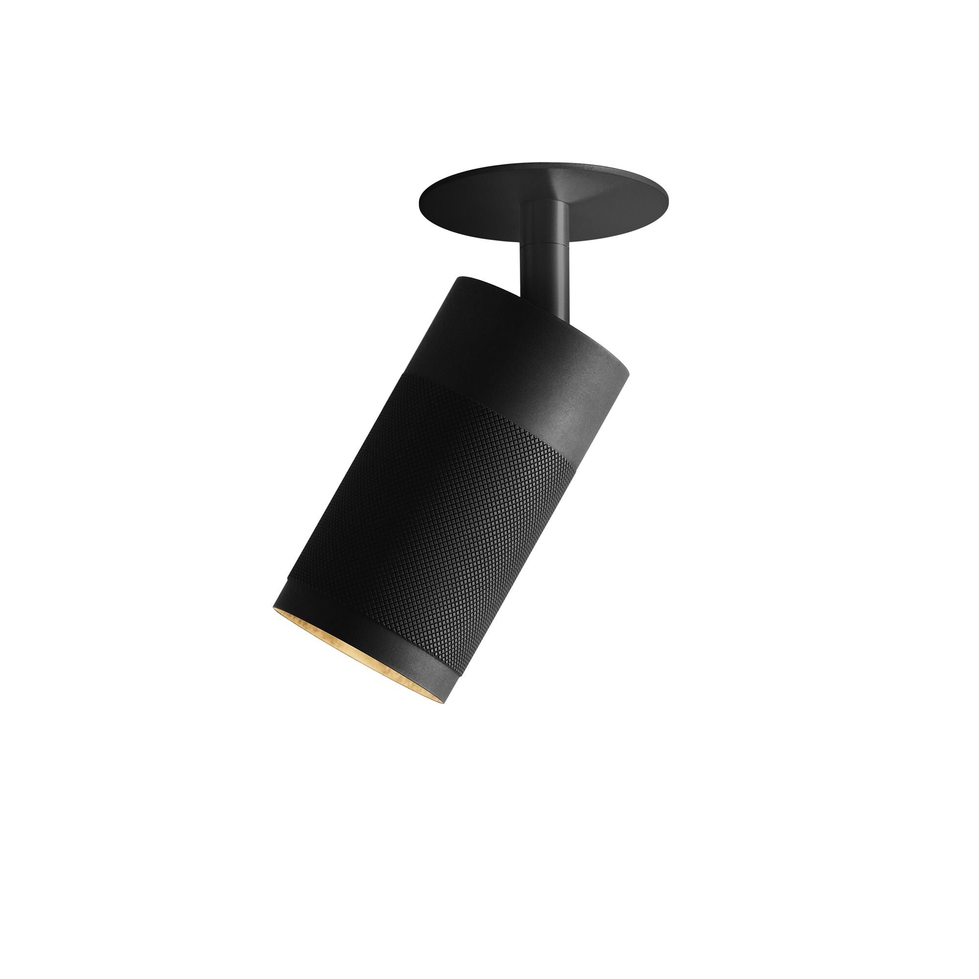 Patrone Inf&auml;lld Taklampa Svart Polerad M&auml;ssing Clip-Fit