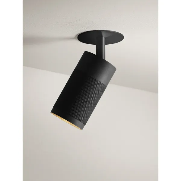 Patrone Recessed Ceiling Light Black Burnished Brass Clip-Fit
