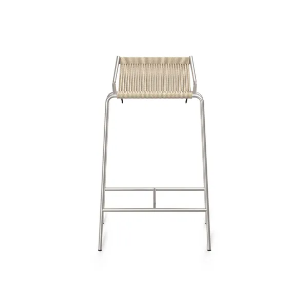 Noel Bar Stool Stainless steel/Linen H67 cm
