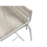 Noel Bar Stool Stainless steel/Linen H67 cm