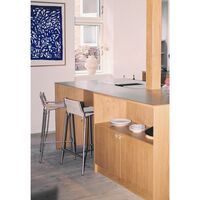 Noel Bar Stool Stainless steel/Linen H67 cm