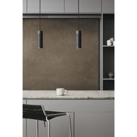 Noel Bar Stool Stainless steel/Black Linen H67 cm