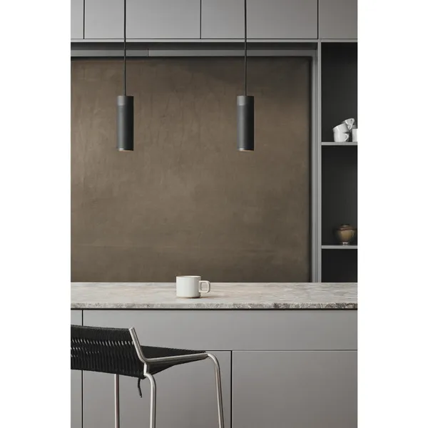 Noel Bar Stool Stainless steel/Black Linen H67 cm