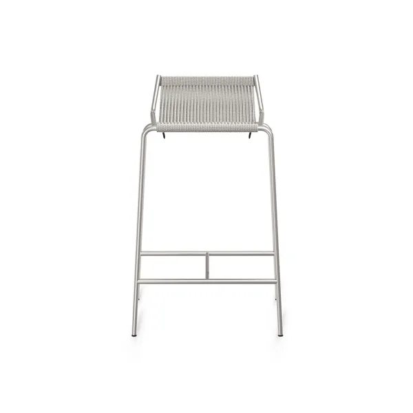 Noel Bar Stool Stainless Steel/ Gray Wool H67 cm
