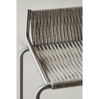 Noel Bar Stool Stainless Steel/ Gray Wool H67 cm