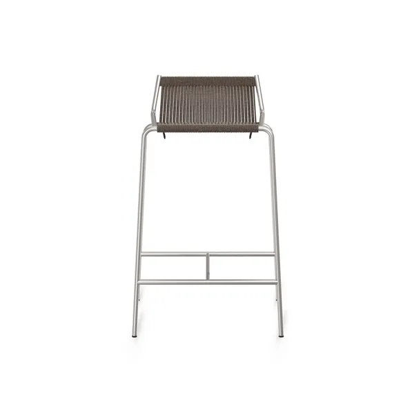 Noel Bar Stool Stainless Steel/ Dark Gray Wool H67 cm