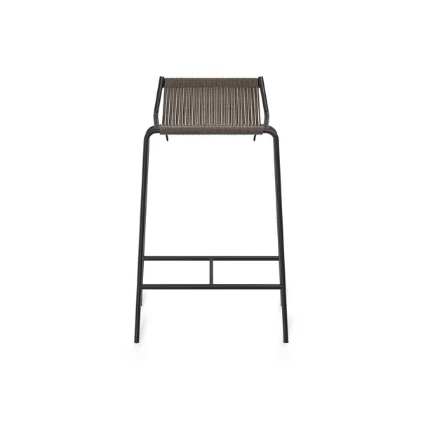 Noel Bar Stool H67 Black/ Dark Gray Wool