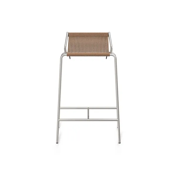 Noel Bar Stool H67 Steel/ Brown Wool