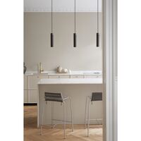 Noel Bar Stool H67 Steel/ Brown Wool