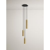 Cluster Pendant 3 Brass