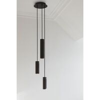 Cluster Pendant 3 Black Burnished Brass