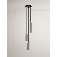 Cluster Pendant 3 Nickel Plated Brass