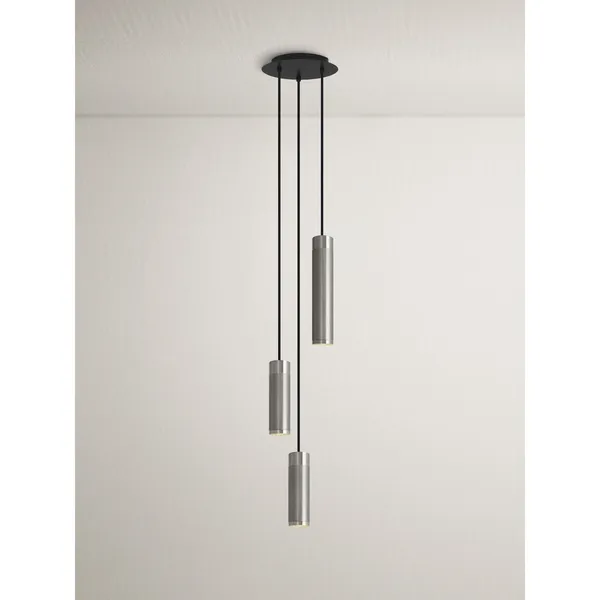 Cluster Pendant 3 Nickel Plated Brass
