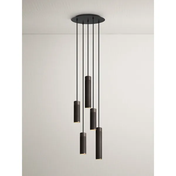 Cluster Pendel 5 Bruneret Messing