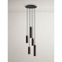 Cluster Pendel 5 Bruneret Messing