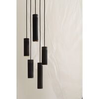 Lampadario Cluster 5 Nero Ottone
