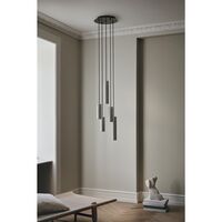 Hanglamp 5 Vernikkeld Messing