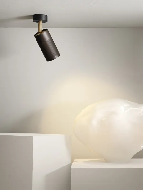 Cartridge Ceiling Light Burnished Brass