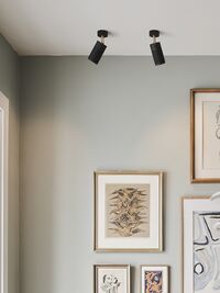 Cartridge Ceiling Light Black Burnished Brass