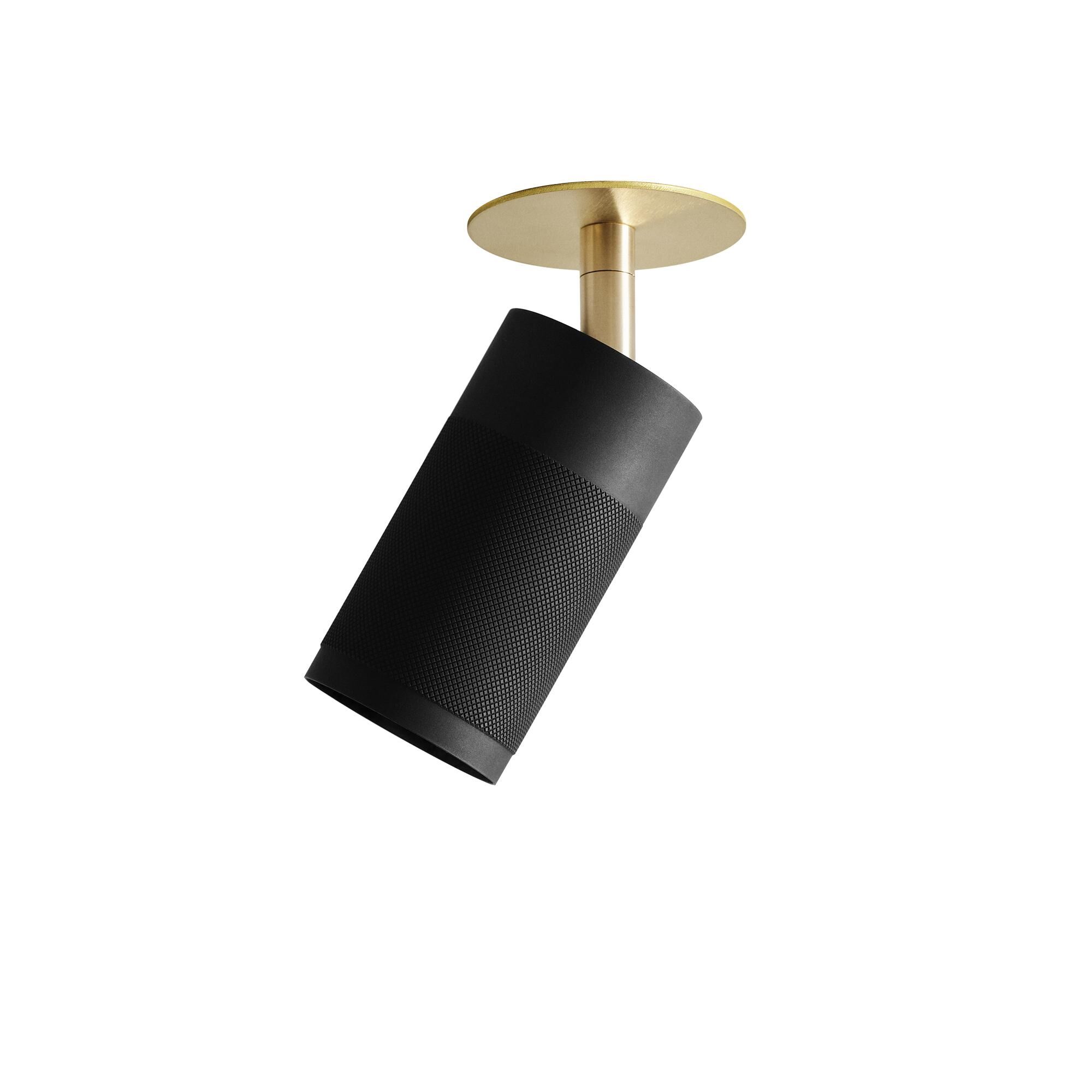 Patrone Inf&auml;lld Taklampa Svartbrun/ M&auml;ssing Box-Fit