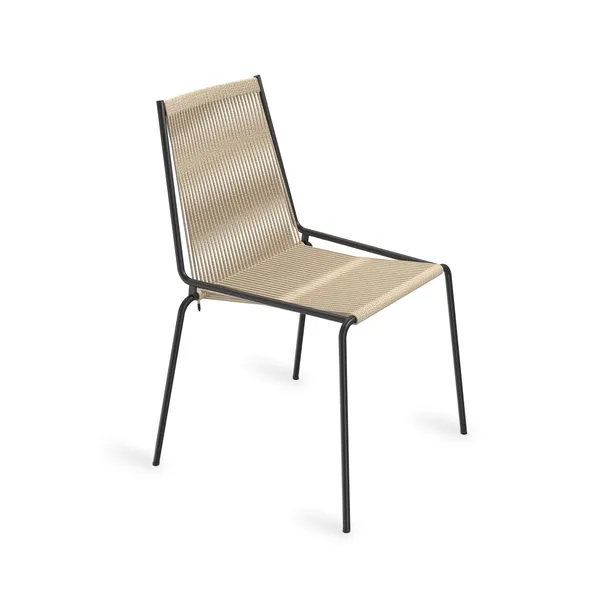 Noel Spisebordsstol Sort Stål/Linned