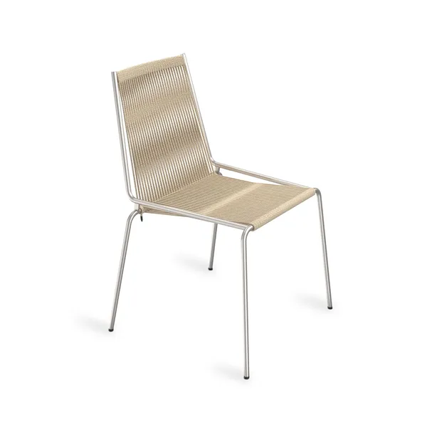 Noel Spisebordsstol Rustfrit Stål/Linned