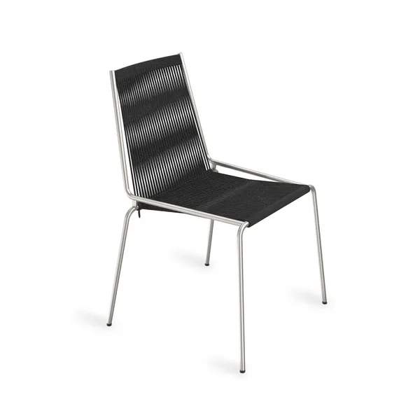 Noel Spisebordsstol Rustfrit Stål/Sort Linned