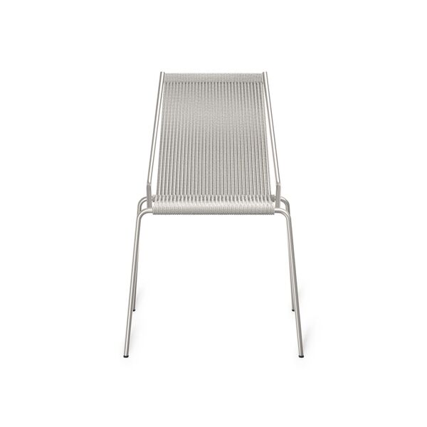 Noel Dining Chair Stainless Steel/ Gray Wool