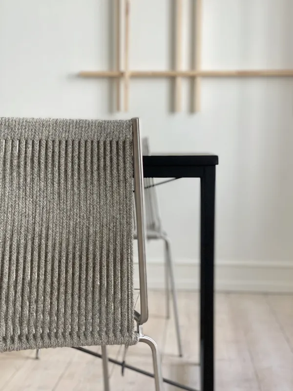 Noel Spisestuestol Rustfritt Stål/ Grå Ull
