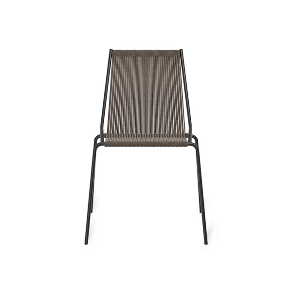 Noel Dining Chair Black/ Dark Gray Wool