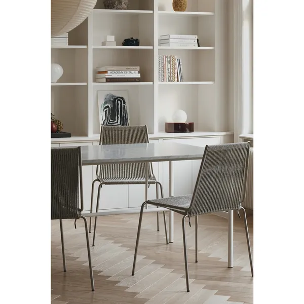 Noel Dining Chair Black/ Dark Gray Wool
