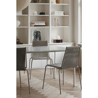 Noel Dining Chair Black/ Dark Gray Wool