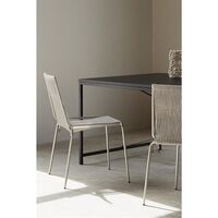 Noel Dining Chair Black/ Dark Gray Wool