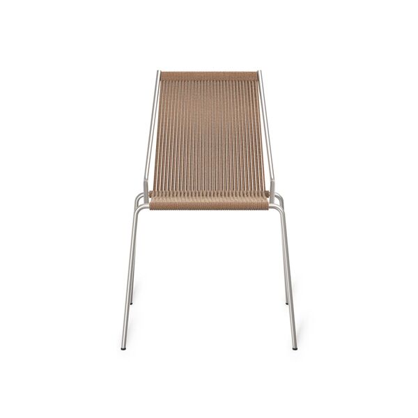 Noel Dining Chair Steel/ Brown Wool