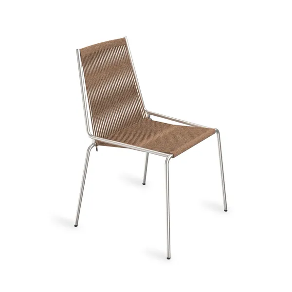 Noel Matstol Stål/ Brun Ull